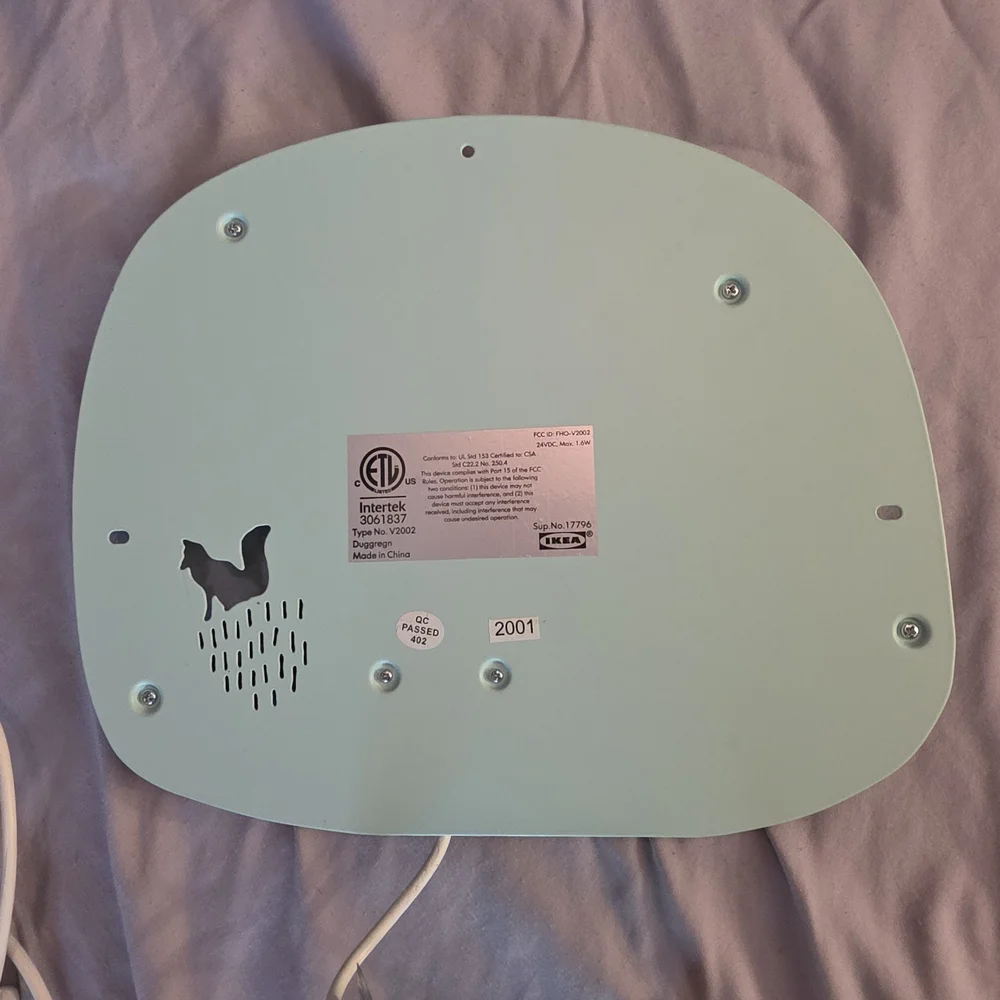 Ikea DUGGREGN LED Wall Lamp Kids Room, Forest Dark/Light Pastel Green.